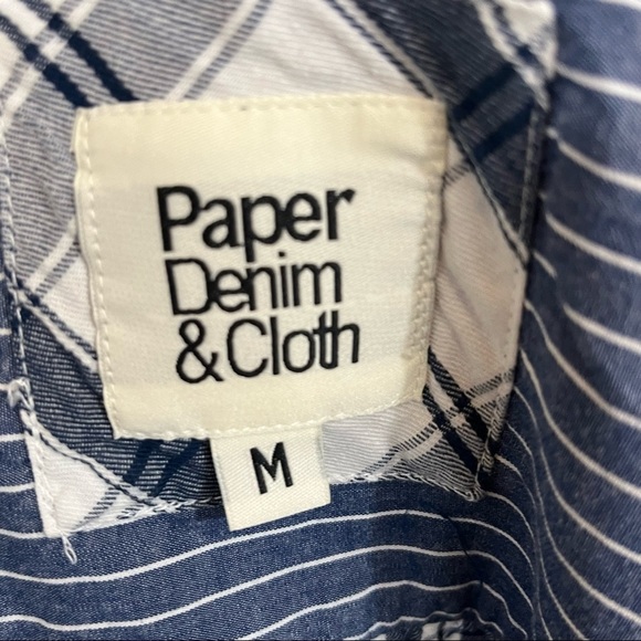 Paper Denim & Cloth Blue Check Button Long Sleeve Shirt - Picture 9 of 12
